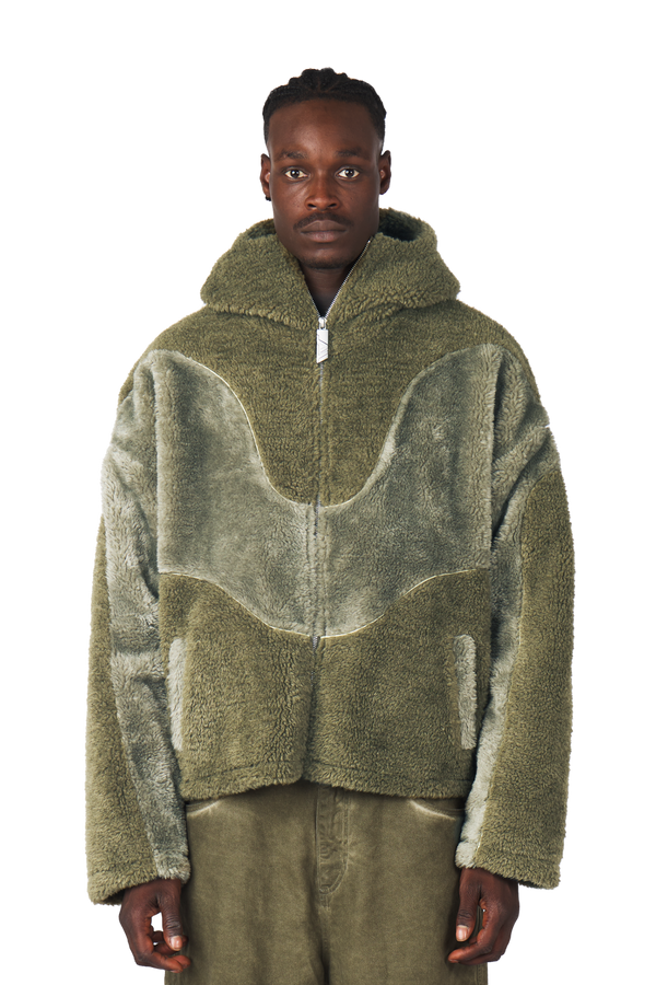 Burnt Olive Fleece Jacket