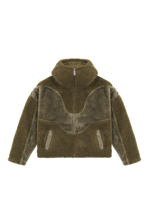 Burnt Olive Fleece Jacket
